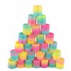 Círculo Mágico Arcoíris Mini Carita Sonriente 3.2X3.5Cm Jenga Círculo de Resorte Colorido Juguete para Niños Venta al Por Mayor de Fábrica