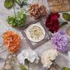 Buquê Falso de Hortênsia de Camada Única Simulada, Flor Artificial de Seda, Ornamentos de Arranjo de Flor de Plástico, Decoração de Casamento