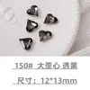 Cristales para Uñas con Base Puntiaguda Rhinestones Cristales de Vidra Transparente Blanco Corazón Rosa Cuadrado Irregular Hacha para Uñas Accesorios de Rhinestone