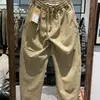 Calça Harem Versátil Plus Size 150kg para Primavera e Outono Cintura Alta Elástica Solta Afinando Perna Larga Casual Calça Curva