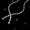 Belleza Plateada S925 plata de ley Europea y Americana industria pesada lujo forma de diamante collar femenino fiesta fiesta accesorios esenciales