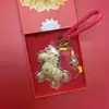 Shuibei Popular Ouro Puro Ouro 999 Fique Rico Imediatamente Chaveiro Pingente de Bolsa Desenho Animado Pingente de Presente Atacado