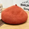 Boina para Mulheres Outono e Inverno Estilo Coreano Japonês Versátil Chapéu Quente Retrô Britânico de Lã Chapéu de Artista para Meia-idade Crianças Boina