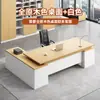 Conjunto de mesa e cadeira de escritório para chefe, mesa de computador simples e moderna, móveis de escritório, mesa executiva individual para gerente, luxo leve