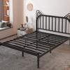 Cama de Hierro Forjado Estilo Cama de Princesa Estructura de Cama de Hierro Cama Individual Cama Doble Adulto Apartamento Casa de Alquiler Estudiante Cama Orejas de Gato