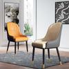 Cadeira de jantar de ferro de luxo com luz nórdica para sala de jantar em casa, combinação de cadeiras de encosto, simples, para quarto, apartamento de celebridade da internet, cadeira de maquilhagem de couro