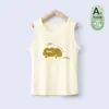 Colete de Bebê Verão Fino Proteção Barriga Bebê Colete Sem Manga Infantil Fibra de Bambu Camiseta Base de Alça para Meninos e Meninas