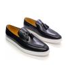 Zapatos de Cuero de Verano, Zapatos Casuales de Cuero para Hombre, Mocasines Transpirables de Cuero Genuino para Hombre con Borlas, Zapatos Planos de Uso Diario