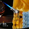 Encendedor de Gas Transparente con Llama Recta en Codo Simple, Alta Temperatura, a Prueba de Viento para Uso Doméstico, Cigarro, Bobina de Mosquitos, Especial