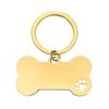 Chaveiro cross-border material em branco logotipo de publicidade Hollow Pet pingente osso dog tag lettering metal chaveiro