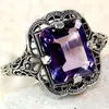 Anillo de Estilo Nuevo Transfronterizo con Circonita Multicolor Incrustada, Anillo de Moda Tendencia para Hombres y Mujeres en Europa y América, Más Vendido en Wish y Amazon