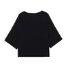 Atacado de Roupas Femininas Transfronteiriças Estilo Europeu e Americano 2026 Primavera Nova Moda Casual Manga Curta Decote V Caimento Leve Tricô Blusa Camiseta