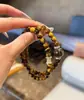 Pulsera de Cristal Natural para Mujer, Pulsera Doble Círculo de Cristal de Té Piedra Ojo de Tigre, Estilo Femenino, Regalo de Cumpleaños de Buena Suerte