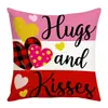Funda de Almohada Temática del Día de San Valentín Más Vendida en Amazon Raya de Amor Cojín para Sofá Mesita de Noche Funda de Almohada Venta al por Mayor de Fábrica
