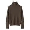 Ideas de Nicho Suéter de Lana de Gasa Colorida de Cuello Alto y Manga Raglán Tejido de Textura Única para Otoño/Invierno Ropa Versátil y Elegante para Mujer