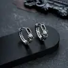 Brincos de Argola Cruzados de Zircônia Transfronteiriços para Homens, Brincos de Argola Lisos, Presilhas de Orelha de Raio, Pingentes de Orelha, Acessórios de Orelha para Mulheres, Amostra de Live do TikTok