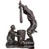 Figura Personalizada Bronce Calle Peatonal Folclórico Soplando Figura de Personajes Tang Escultura de Bronce Estatua de 2m Adorno Fábrica de Producción