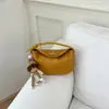 Bolsa de Mão com Padrão Trançado Moderno e Simples, Bolsa de Ombro Monocromática Personalizada e Fashion, Bolsa Transversal Casual Fresca e Estilosa para o Dia a Dia