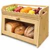 Caja de Almacenamiento de Escritorio de Bambú Tipo Cajón Caja para Pan Caja de Almacenamiento Organizador para Cosméticos Joyería Artículos Varios