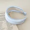 Diadema Ancha de Satén de Seda Suave Estilo Coreano para Mujer, Pinza para el Cabello de Alta Gama, Diadema de Esponja Alta para Lavarse la Cara