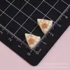 Accesorios de Resina para Pastel de Crema Triangular de Simulación 3D, Llavero DIY de Pegamento de Crema, Materiales para Funda de Teléfono, Accesorios para el Cabello
