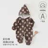 Mameluco para Bebé, Algodón Puro, Clase A, Ropa de Bebé para Otoño, Estilo con Capucha, Doble Capa, Sin Costuras, Conjunto para Gateo al Aire Libre
