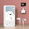 Reproductor de MP3 Externo para Estudiantes, Diseño Simple de Dibujos Animados, Reproductor Deportivo Portátil con Ranura para Tarjeta y Tarjeta de Memoria, Juego Completo al por Mayor