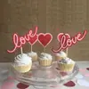 Amazon Novo Produto Dia dos Namorados Inserção para Cupcake Decoração de Sobremesa para Assar Cartão de Inserção Decoração de Casamento Suprimentos para Festa