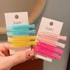 Pinzas para el pelo estrechas sin costuras de colores macarrón a la moda estilo coreano para peinado de maquillaje, pinzas para el pelo versátiles y elegantes