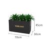 Jardinera de hierro forjado para exteriores, macetero rectangular combinado para lecho de flores, macetero decorativo para calle comercial, maceta para entrada de hotel, flor