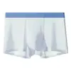 Nuevos Calzoncillos de Seda Helada Antibacterianos Sin Costuras con Cordyceps para Hombre, Verano, Delgados, Transpirables, de Secado Rápido, Boxer Briefs, Talla Grande, Calzoncillos de Cuatro Esquinas
