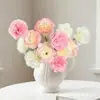 Ramo de flores artificiales de seda de clavel para el Día del Maestro, regalos para el Día de la Madre, decoración de bodas y flores artificiales decorativas