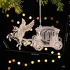 Pingente Shengyuan Novo Cristal de Gelo Pingente de Árvore de Natal Acrílico Transparente Anjo Decoração de Natal Adereços de Cena