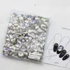 10x14mm Ovo de Pombo Fundo Pontiagudo Oval Vidro K9 Strass 3D para Unha Metabo