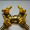 Válvula de Esfera para Gás Natural 1/2 Polegada Rosca Interna/Externa/Válvula de Gás de Duas Vias com Porta Dupla 1 Válvula de Esfera de Três Vias Conexão Direta de Gás Totalmente Cobre