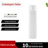 Garrafa de spray de ombro plano 150mlpet garrafa de plástico leitosa branca meia garrafa de cobertura garrafa de líquido garrafa de cosméticos fornecimento de fábrica