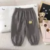 Estilo Novo Primavera e Outono Calças Esportivas de Verão para Crianças Calças Casuais Calças de Moletom para Meninos e Meninas Estilo Coreano Calças para Uso Externo