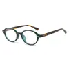 Nuevo Marco Ovalado Pequeño Estilo Retro Marco Negro Se Pueden Combinar con Gafas Lisas para Miopía para Hombres y Mujeres Marco de Gafas de Marco Completo Tr90 Carey