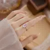 Anillo de Gato Corazón de Citrino Olivino Natural Estilo Suave Plata S925 Acabado Cepillado Anillo Versátil para el Día a Día