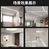 Calha de Luz de Liga de Alumínio Calha de Alumínio Embutida Linha U Luz Oculta Tira de Luz Preta Luz Linear de Teto Luz de Linha LED