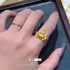 Loja de Ouro Mesmo Estilo Ouro Escovado Laço Cabacinha Pingente Colar Anel Feminino Diamante Vazado Sorte Corrente da Clavícula
