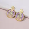 Antiguo francés oro aceite goteando dios de la riqueza carpa colgante hecho a mano diy joyería joyería semiacabada colgante pequeño colgante de la suerte