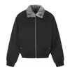 Yidao Vintage 2026 Colección de Invierno Nueva: Cuello de Piel Sintética de Alta Gama, Chaqueta Corta Acolchada, Ropa de Abrigo Engrosada y Cálida para Hombres y Mujeres