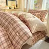 Nuevo juego de ropa de cama de algodón modelo 2026 para dormitorios universitarios, sábana y funda de edredón de algodón puro para cama individual en dormitorio