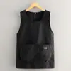 Delantal de Trabajo Unisex para Restaurante Taslan Impermeable Delantal con Peto de Trabajo a Prueba de Manchas para Cocina