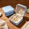 Caja de joyería portátil directa de fábrica con espejo, caja de joyería de lujo de alta gama, caja de almacenamiento de pulsera de cristal, collar, pendientes al por mayor