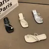 Sandalias de pedrería para mujer, calzado de verano para exteriores, nueva moda 2026, sin cordones, tacón de cristal, estilo de hada, sandalias de tacón alto de doble uso