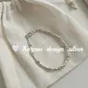Joias Artesanais Vintage de Chiang Mai, Tailândia: Pulseira de Prata Esterlina S925 com Tubo de Bambu e Prata Fragmentada Interligados, com Design Simples e Versátil