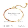 Pulseira de Aço Inoxidável Dourado 18K Europeia e Americana com Zircônia Embutida Luxo Acessível Pulseira de Pedras Preciosas de Alta Qualidade Joias de Aço Titânio Transfronteiriças