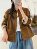Chaquetas Casuales de Primavera y Otoño 2025 Nuevas Blusas Holgadas Chaquetas de Manga Larga Ropa de Trabajo Talla Grande Color Sólido Productos de Exportación